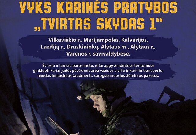 Lazdijų rajono teritorijoje – Krašto apsaugos savanorių pajėgų pratybos „Tvirtas skydas 1“ 