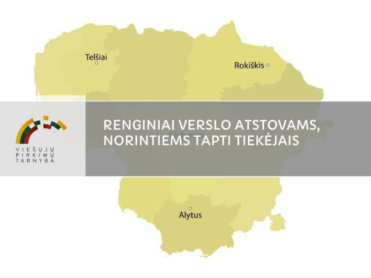 Kviečiame dalyvauti mokymuose verslo atstovams, norintiems tapti tiekėjais