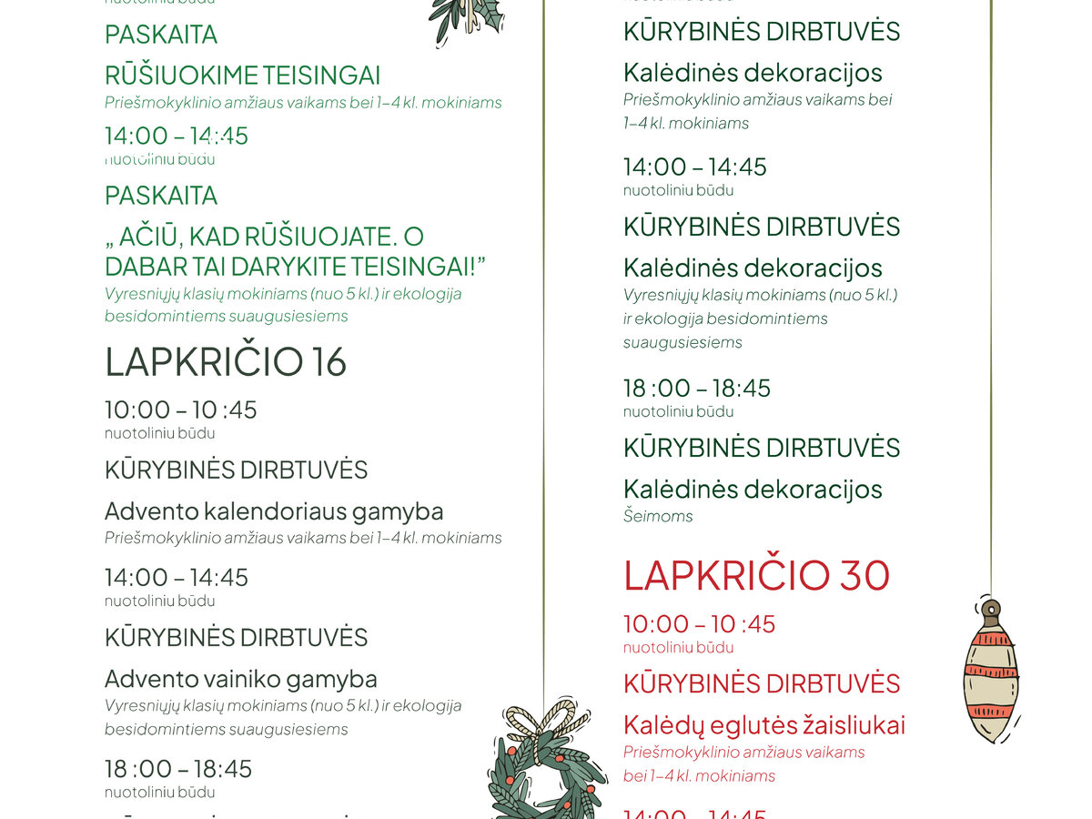 NEMOKAMOS edukacijos mokiniams "Žaliasis raštingumas"
