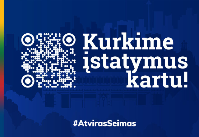 Kvietimas prisijungti prie platformos ,,Atviras Seimas" 