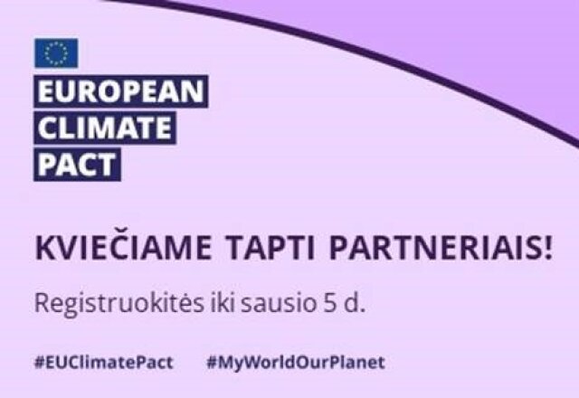 Klimato paktas kviečia tapti partneriais