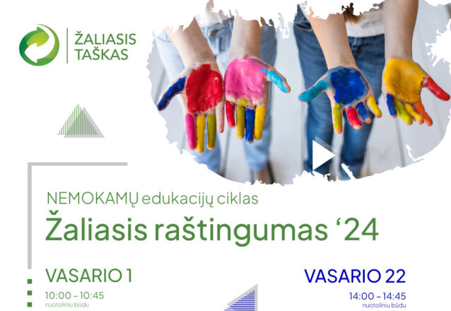 Kviečiame prisijungti prie nemokamo nuotolinio edukacijų ciklo „Žaliasis raštingumas“