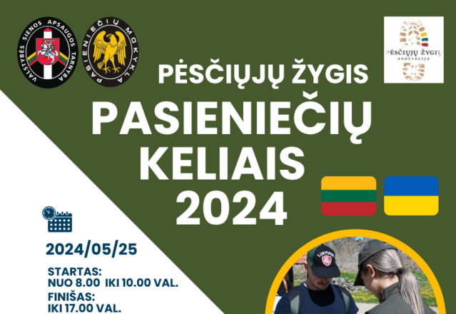 Aktyvaus laisvalaikio mėgėjai kviečiami dalyvauti žygyje „Pasieniečių keliais 2024“