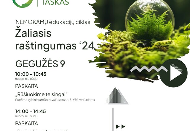 „Žaliasis taškas“ kviečia į edukaciją