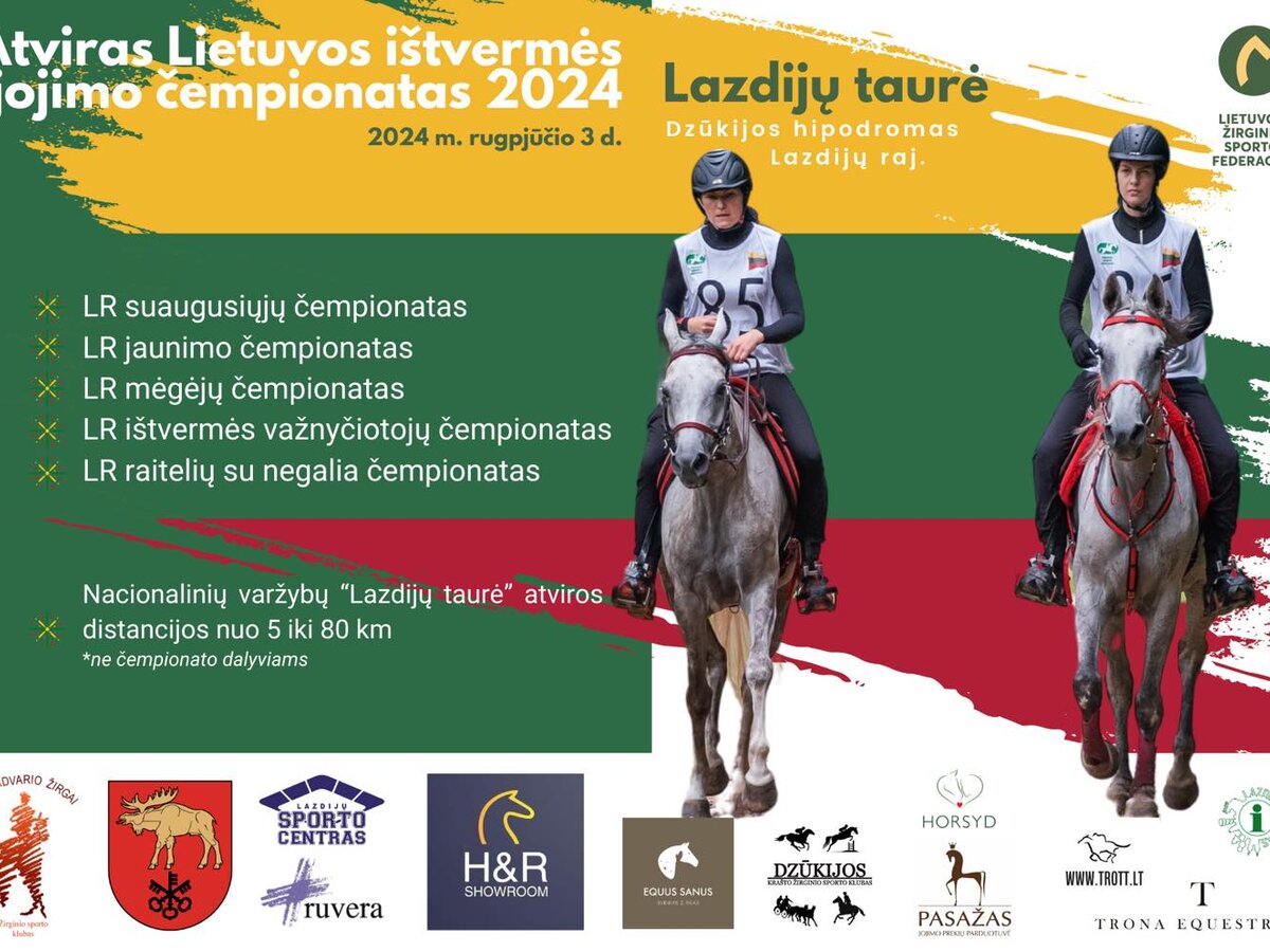 Atvirame Lietuvos ištvermės jojimo ir važiavimo čempionate pirmą kartą Lietuvoje dėl taurės kovos...