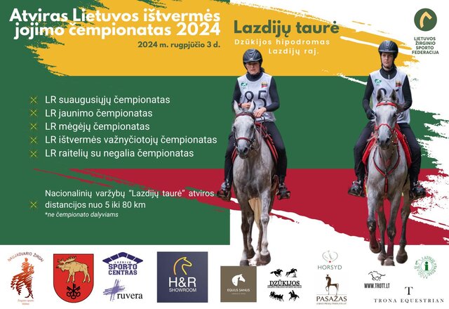 Atvirame Lietuvos ištvermės jojimo ir važiavimo čempionate pirmą kartą Lietuvoje dėl taurės kovos...