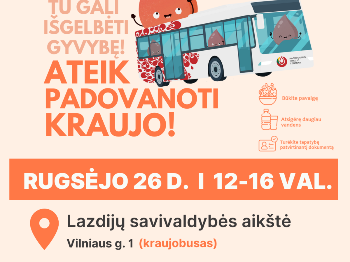 Kviečiame padovanoti kraujo!