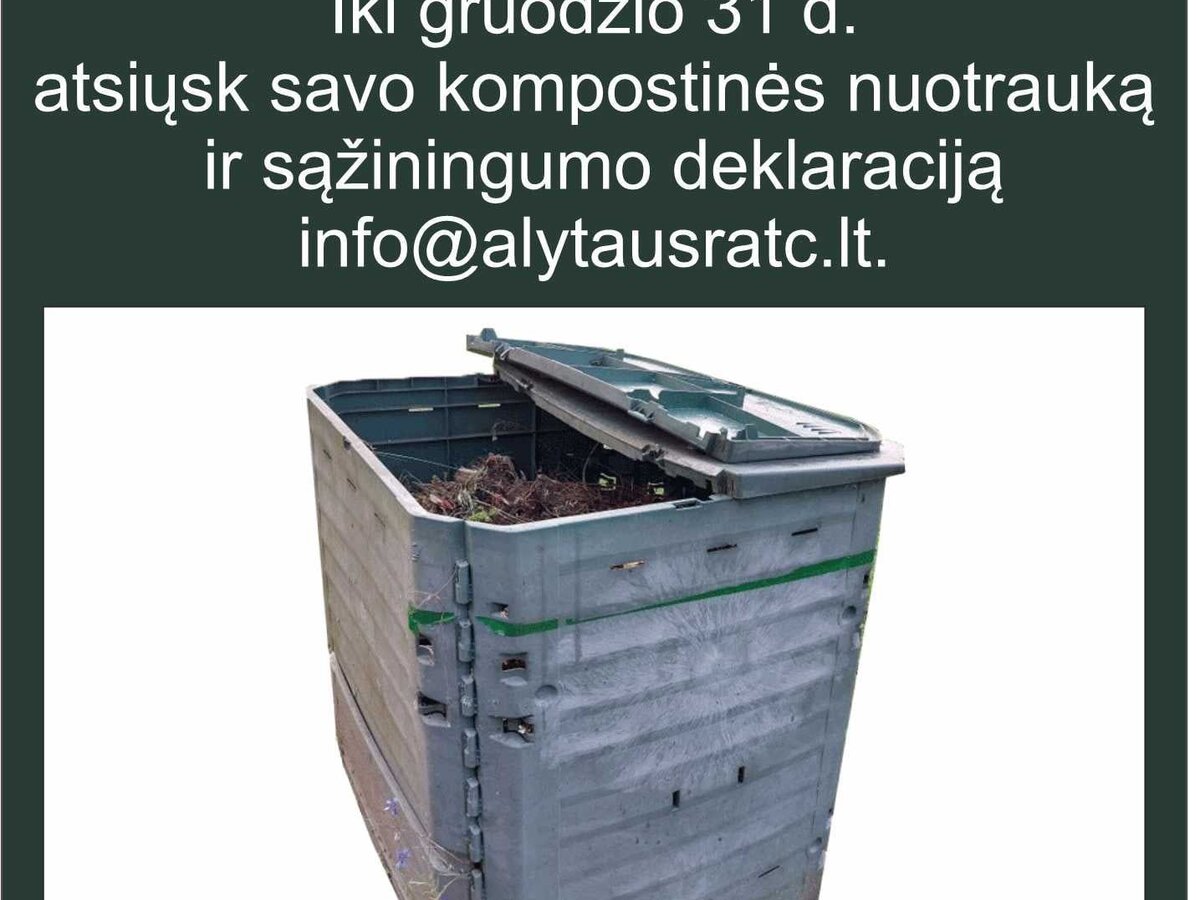 Kompostuojate atliekas namuose – pasinaudokite mokestine lengvata!
