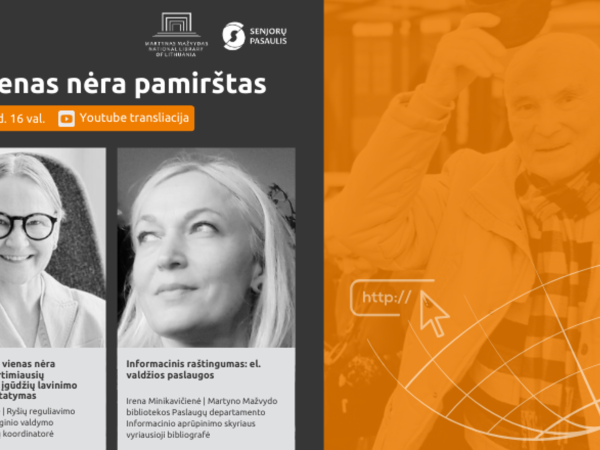 Nė vienas nėra pamirštas kviečia Jus į nuotolinę paskaitą