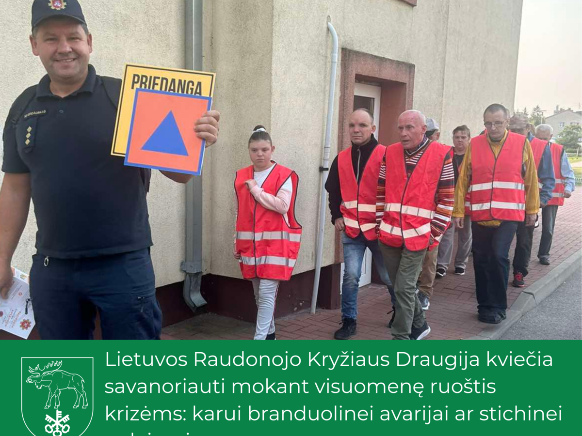 Lietuvos Raudonojo Kryžiaus Draugija kviečia savanoriauti mokant visuomenę ruoštis krizėms: karui...