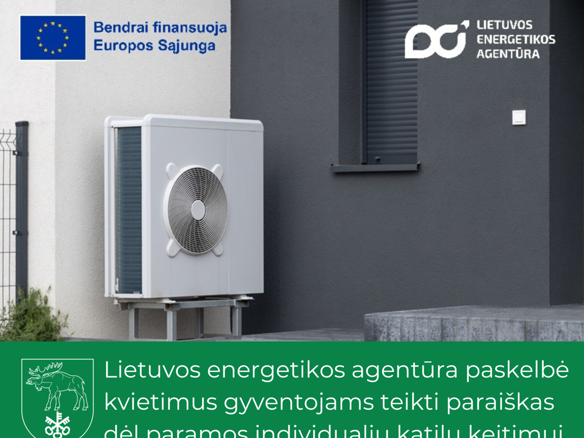 Lietuvos energetikos agentūra paskelbė kvietimus gyventojams teikti paraiškas dėl paramos...