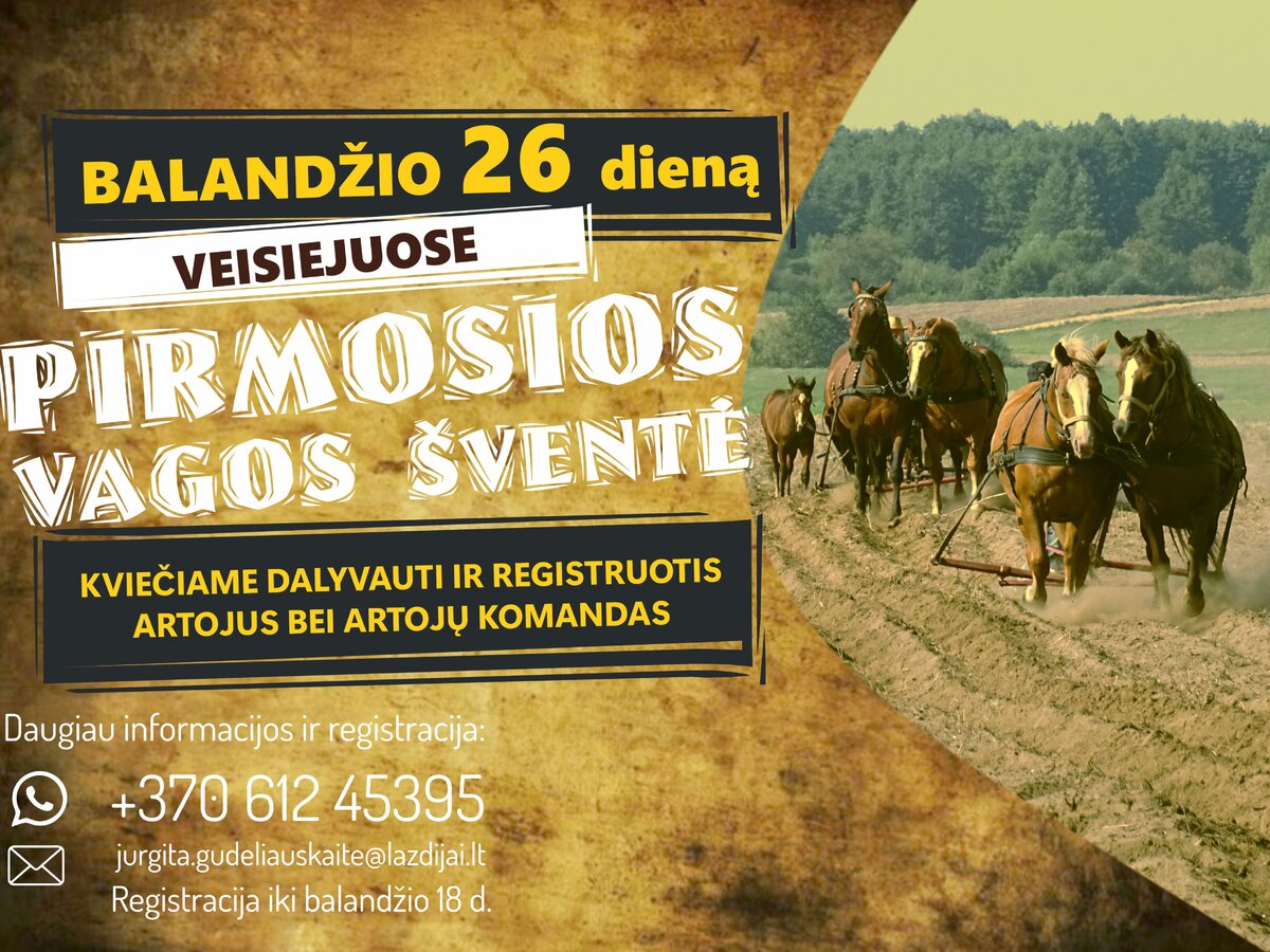 Pirmosios vagos šventė sugrįžta į Veisiejus!