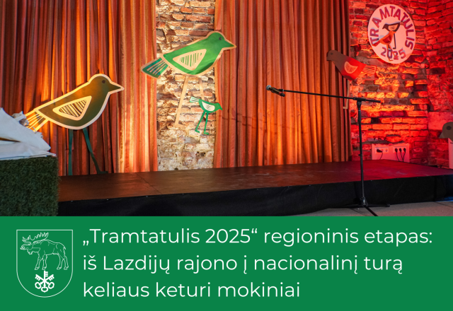 „Tramtatulis 2025“ regioninis etapas: iš Lazdijų rajono į nacionalinį turą keliaus keturi mokiniai