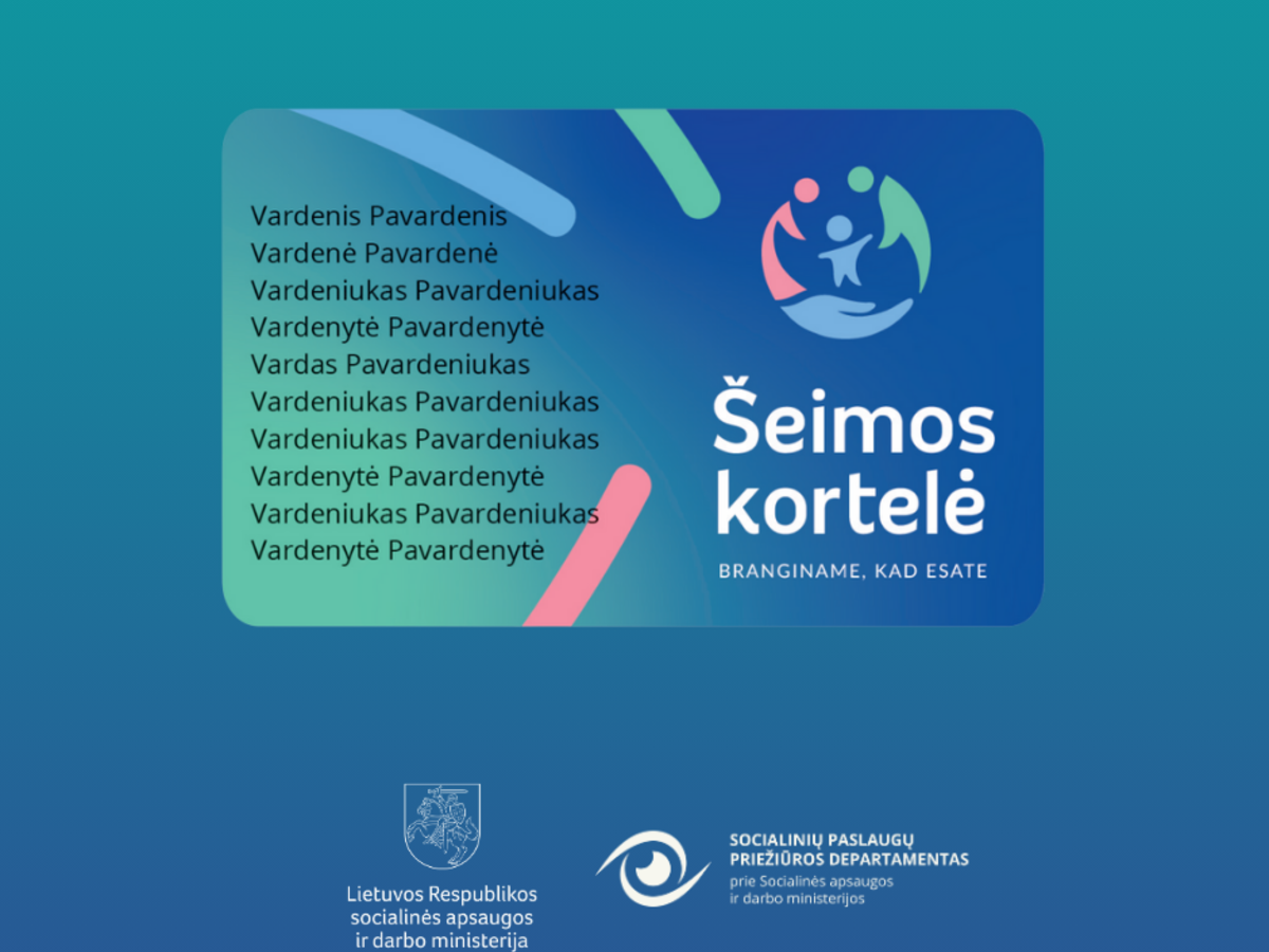 Šeimos kortelė – daugiau galimybių šeimoms ir vaikams su negalia