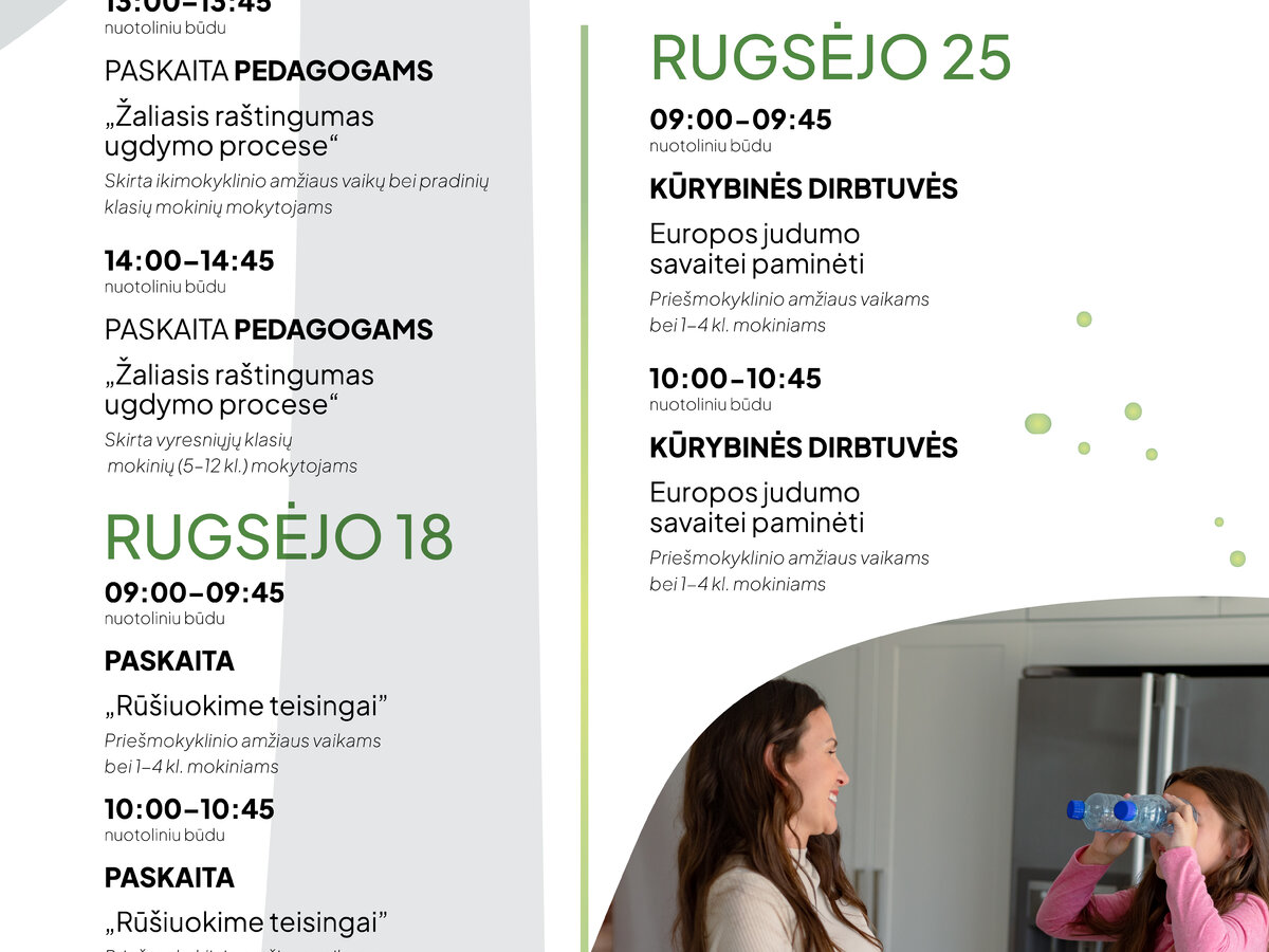 „Žaliasis taškas“ sveikina su naujaisiais mokslo metais ir juos pasitikti kviečia prisijungiant...