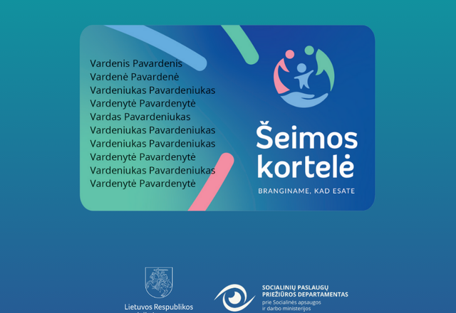 Šeimos kortelė – daugiau galimybių šeimoms ir vaikams su negalia