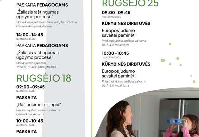 „Žaliasis taškas“ sveikina su naujaisiais mokslo metais ir juos pasitikti kviečia prisijungiant...