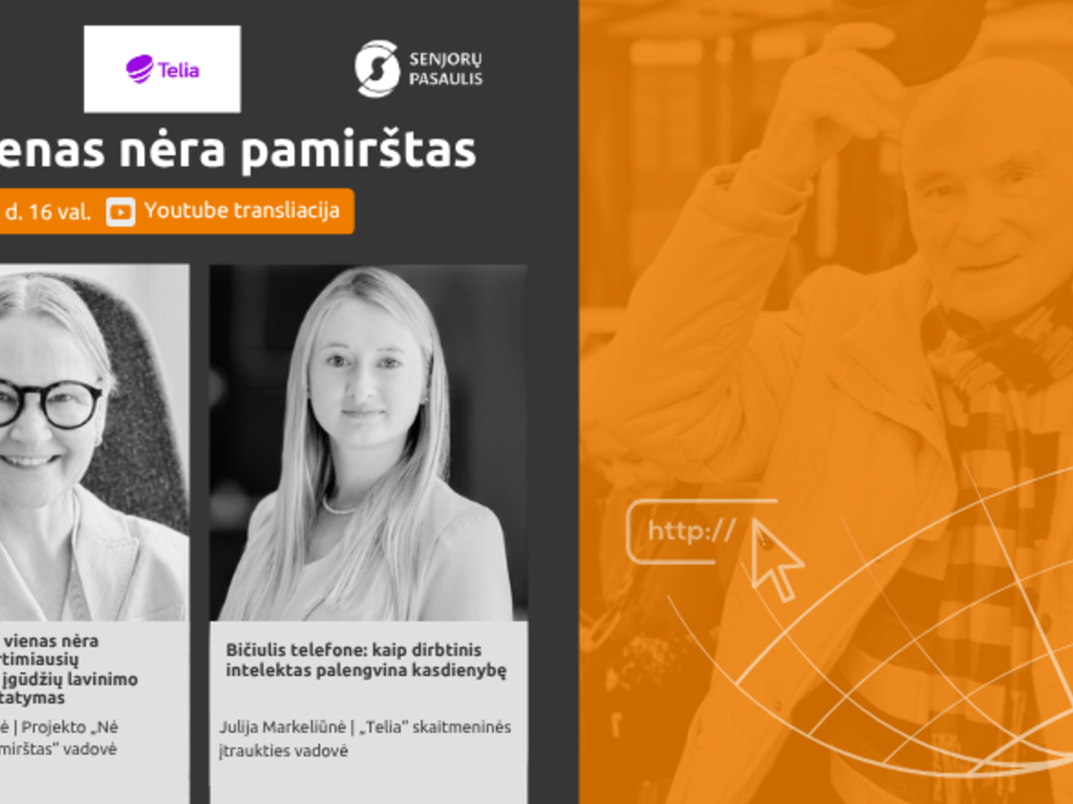 Projektas „Nė vienas nėra pamirštas“  ir vėl Jus kviečia į nuotolinę paskaitą!