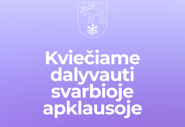Kviečiame Jus dalyvauti svarbioje apklausoje!