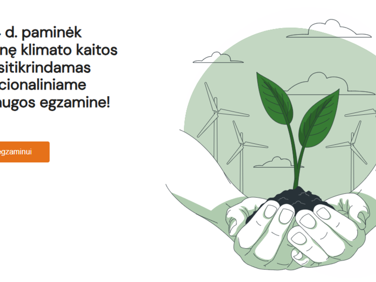 Kviečiame dalyvauti Nacionaliniame aplinkosaugos egzamine