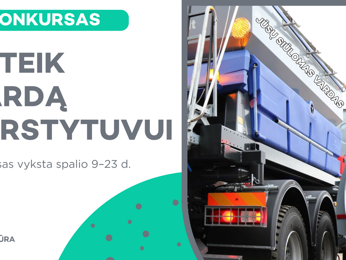 Pirmą kartą Lietuvoje gyventojai kviečiami siūlyti vardus „Kelių priežiūros“ barstytuvams
