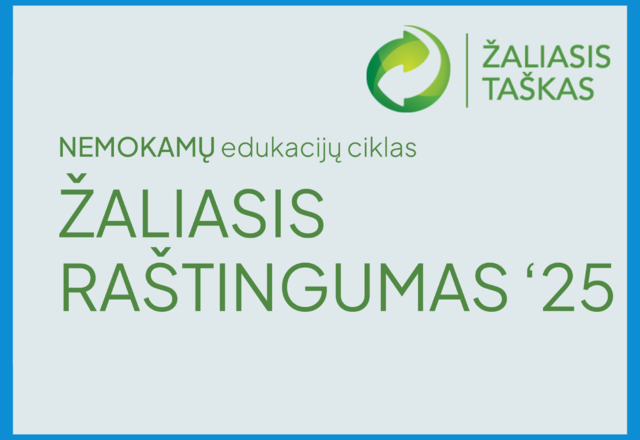 „Žaliasis taškas“ kviečia prisijungiant prie nemokamų nuotolinių edukacijų ciklo „Žaliasis...