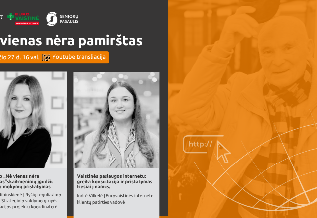 Projektas „Nė vienas nėra pamirštas“ ir vėl Jus kviečia į nuotolinę paskaitą!