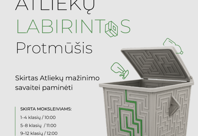 Kviečiame Lazdijų rajono mokinius dalyvauti nemokamame aplinkosauginiame protmūšyje „Atliekų...