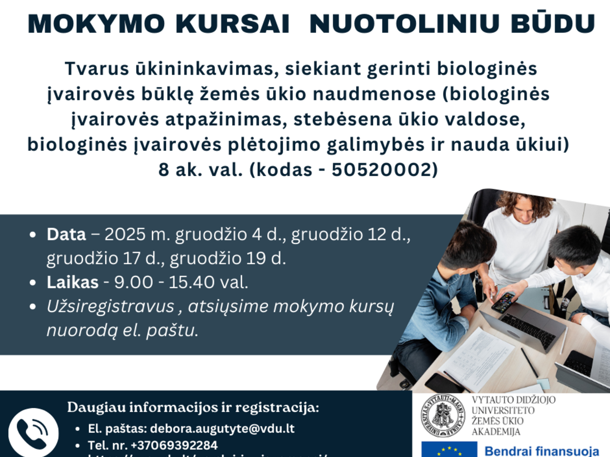 NEMOKAMI NUOTOLINIAI mokymai gruodžio mėnesį
