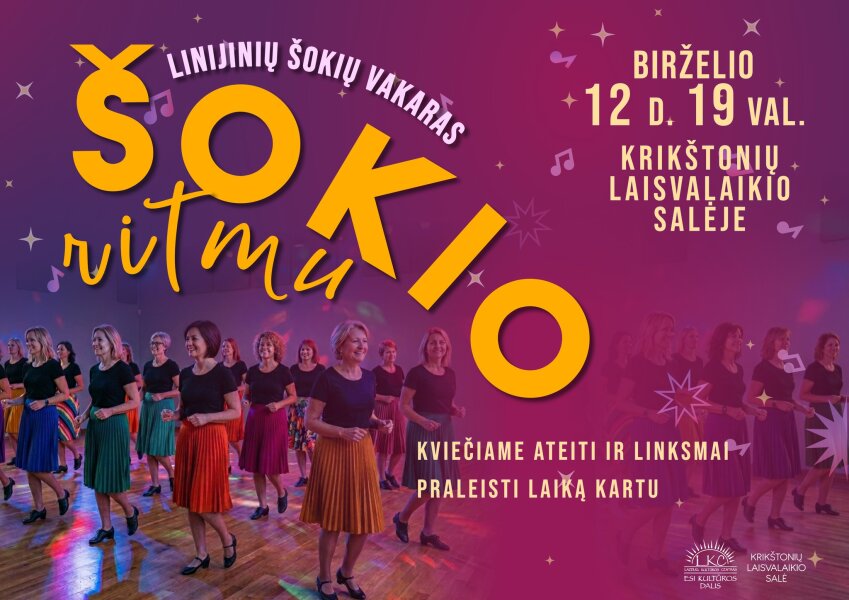 Linijinių šokių vakaras „Šokio ritmu“