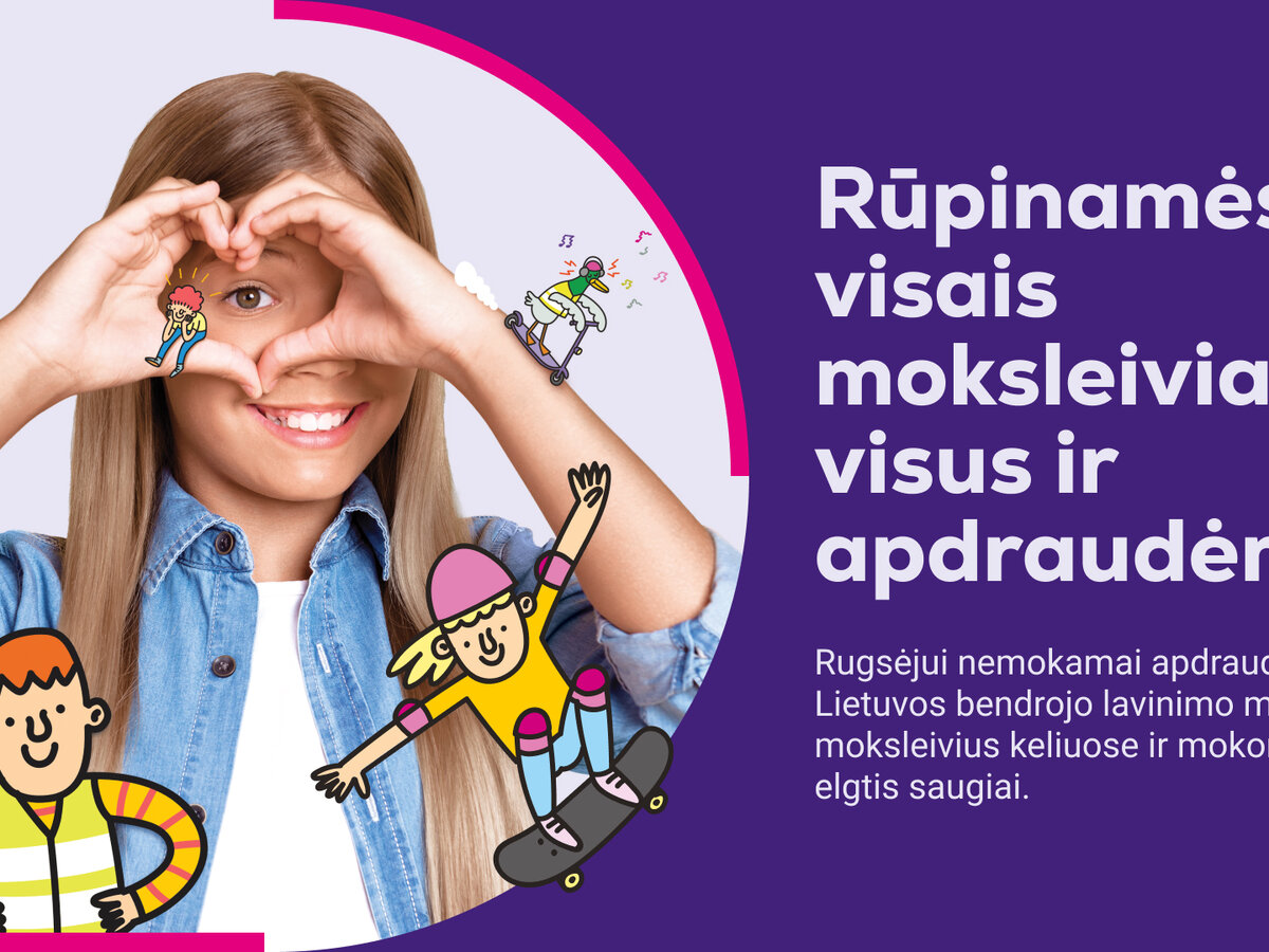 Visą rugsėjį Lazdijų rajono moksleiviai – nemokamai apdrausti kelyje