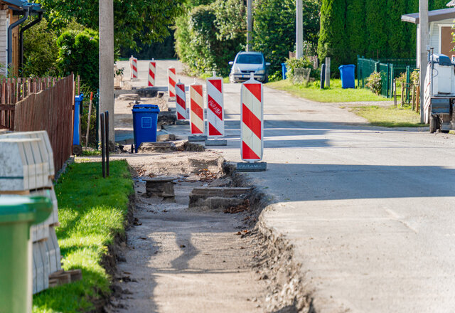 Laukų gatvėje Lazdijuose – naujas šaligatvis 