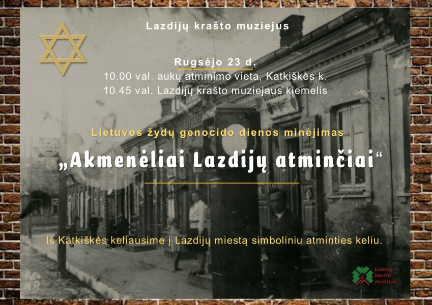 Lietuvos žydų genocido aukų atminimo dienos renginys „Akmenėliai Lazdijų atminčiai“