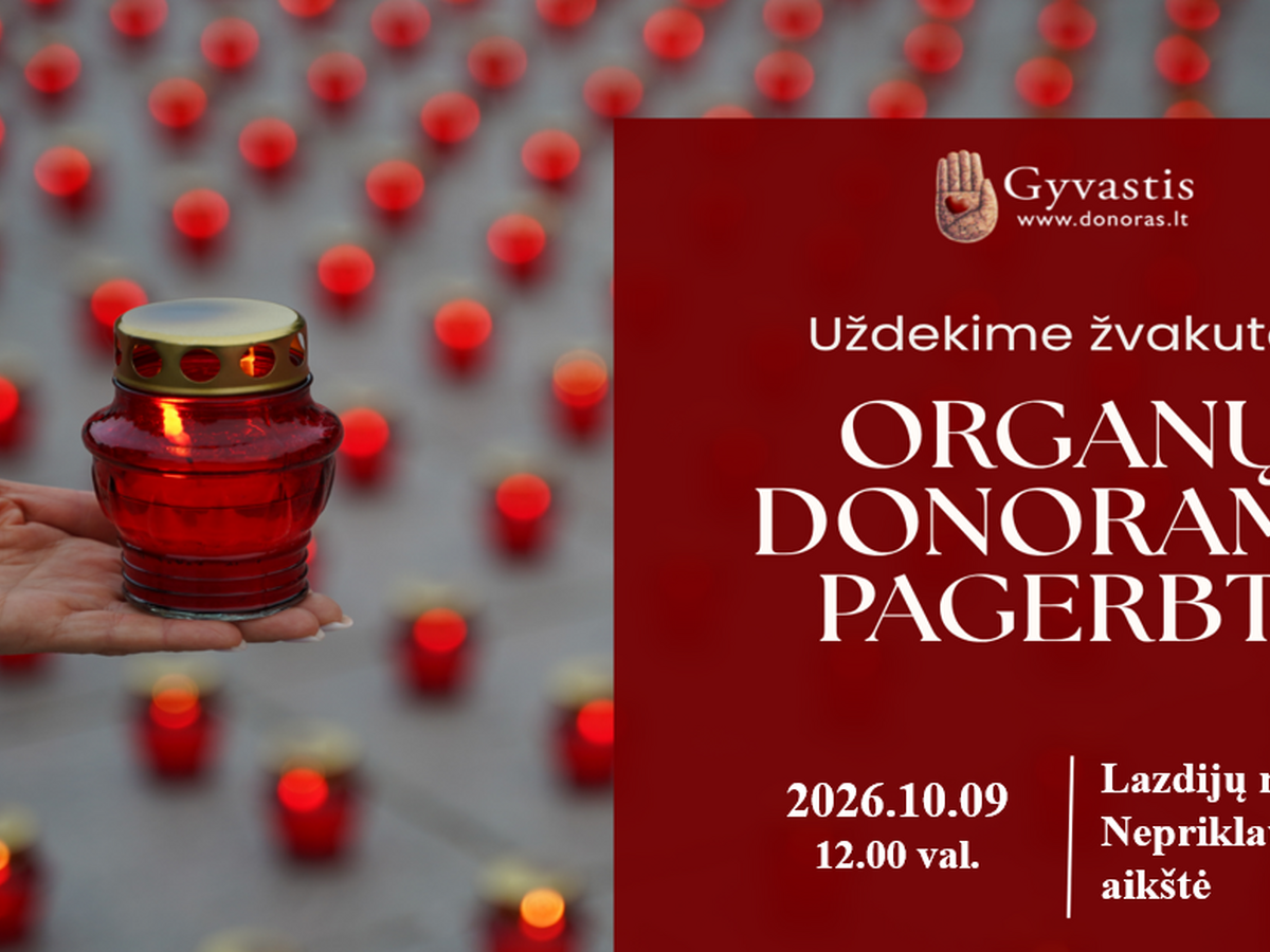 Spalio 9 d. Lazdijuose – iniciatyva donorams pagerbti